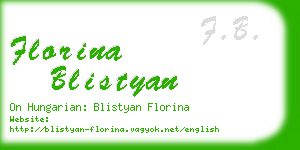 florina blistyan business card